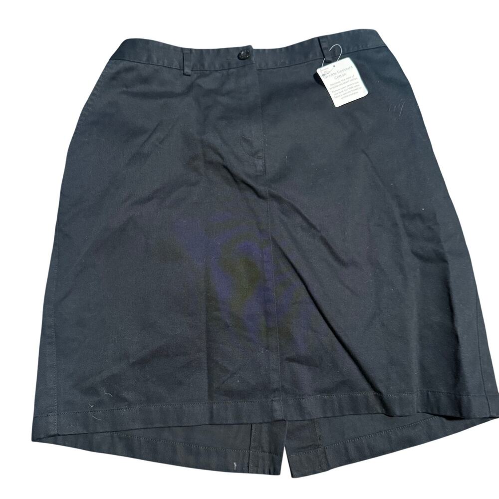 L.L. Bean Wrinkle Resistant Curvy Skirt, Black, Women's Size 12, NWT